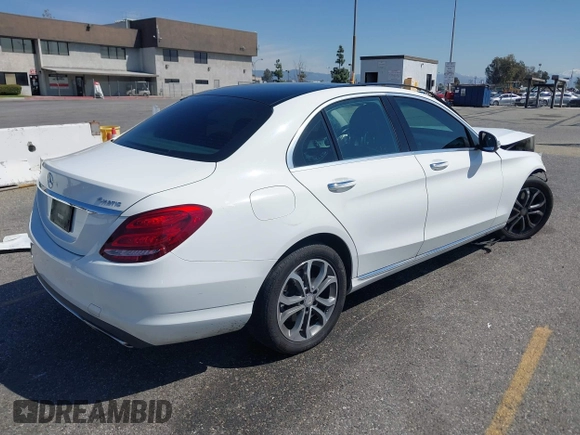2015 Mercedes-Benz C 300 Luxury with VIN 55SWF4KBXFU020795, listed as a IAAI auction lot 41842174 with 113,630 mi miles and . Bid and sale history available at carsss.com. Image 4.