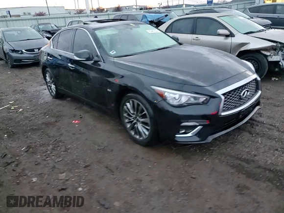 2019 Infiniti Q50 3.0t LUXE with VIN JN1EV7AR7KM551294, listed as a Copart auction lot 85467824 with 70,577 mi miles and Salvage Title. Bid and sale history available at carsss.com. Image 13.