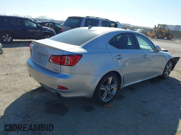 2011 Lexus IS with VIN JTHBE5C23B5027895, listed as a IAAI auction lot 41644708 with 166,061 mi miles. Bid and sale history available at carsss.com. Image 4.