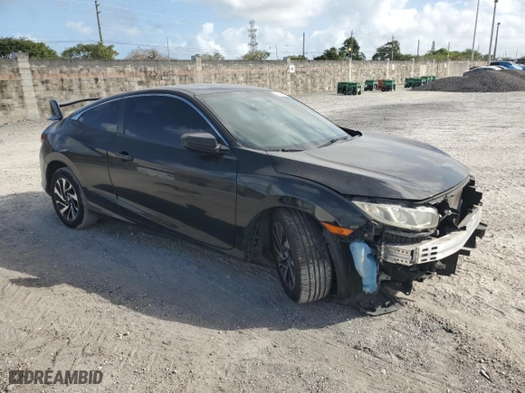 2017 Honda Civic Coupe LX with VIN 2HGFC4B53HH304210, listed as a Copart auction lot 45476765 with 56,212 mi miles and Salvage Title. Bid and sale history available at carsss.com. Image 4.