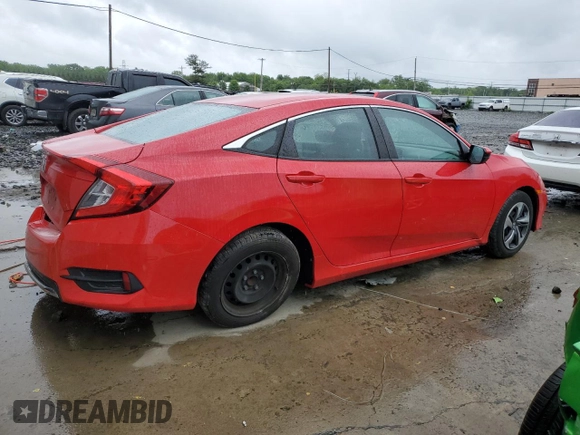 2020 Honda Civic LX with VIN 2HGFC2F69LH569083, listed as a Copart auction lot 56874685 with 79,770 mi miles and Salvage title. Bid and sale history available at DreamBid. Image 3.