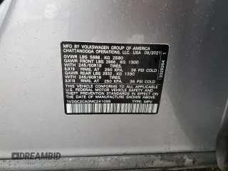 2021 Volkswagen Atlas S с VIN 1V2GC2CA0MC241095, выставлен на аукционе Copart как лот 45587765 с пробегом 27 659 миль миль и Списание • Salvage title. История ставок и продаж доступна на DreamBid. Изображение 15.