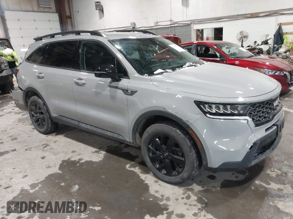2022 Kia Sorento X-Line S with VIN 5XYRLDLCXNG082848, listed as a IAAI auction lot 41587291 with 61,791 mi miles. Bid and sale history available at carsss.com. Image 1.
