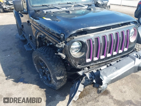 2021 Jeep Wrangler Unlimited Sport S with VIN 1C4HJXDN6MW812565, listed as a IAAI auction lot 41506140 with 27,273 mi miles and . Bid and sale history available at DreamBid. Image 6.