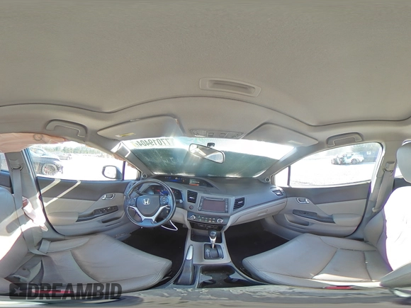 2012 Honda Civic EX-L with VIN 19XFB2F94CE048523, listed as a Copart auction lot 77019404 with 210,391 mi miles and Salvage Title. Bid and sale history available at DreamBid. Image 14.