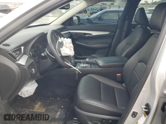 2020 Infiniti QX50 Luxe with VIN 3PCAJ5M14LF100495, listed as a Copart auction lot 60150975 with 33,729 mi miles and Non repairable. Bid and sale history available at DreamBid. Image 7.