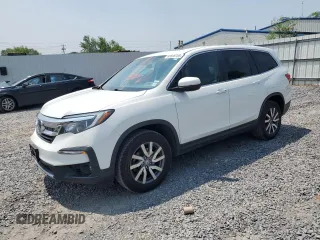 2021 Honda Pilot EX-L with VIN 5FNYF6H51MB011083, listed as a Copart auction lot 60695705 with 92,169 mi miles and Salvage title. Bid and sale history available at DreamBid. Image 1.