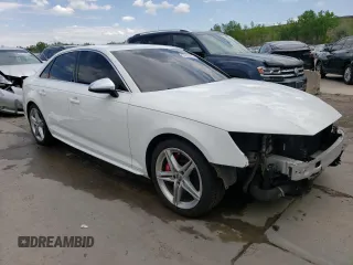 2018 Audi S4 Premium Plus with VIN WAUB4AF42JA172228, listed as a Copart auction lot 54327913 with 57,851 mi miles. Bid and sale history available at carsss.com. Image 4.