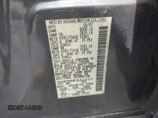 2008 Nissan Pathfinder SE with VIN 5N1AR18U68C612555, listed as a IAAI auction lot 41778157 with 160,510 mi miles. Bid and sale history available at carsss.com. Image 9.