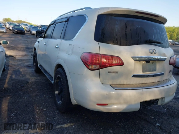 2012 Infiniti QX56 7-passenger with VIN JN8AZ2NF8C9517909, listed as a IAAI auction lot 41982636 with 186,422 mi miles and . Bid and sale history available at DreamBid. Image 3.