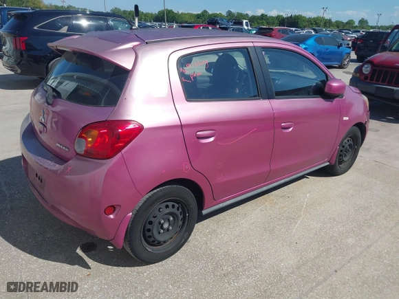 2015 Mitsubishi Mirage DE with VIN ML32A3HJ7FH031523, listed as a IAAI auction lot 41905101 with 64,107 mi miles. Bid and sale history available at carsss.com. Image 4.