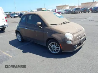 2012 FIAT 500 Pop with VIN 3C3CFFAR6CT370991, listed as a IAAI auction lot 41753479 with 128,442 mi miles. Bid and sale history available at carsss.com. Image 1.