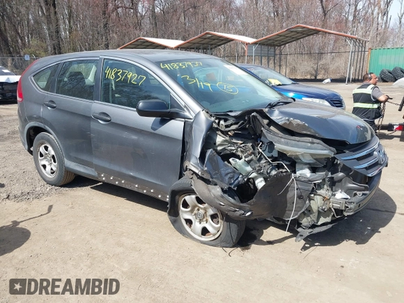 2014 Honda CR-V LX with VIN 2HKRM4H32EH617749, listed as a IAAI auction lot 41837927 with 113,547 mi miles. Bid and sale history available at carsss.com. Image 1.