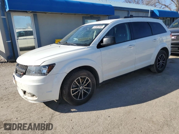 2018 Dodge Journey SE with VIN 3C4PDCAB6JT474429, listed as a Copart auction lot 47387345 with 60,727 mi miles and Salvage Title. Bid and sale history available at DreamBid. Image 1.