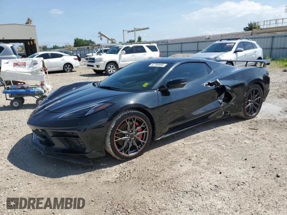 2023 Chevrolet Corvette 3LT with VIN 1G1YC3D47P5500302, listed as a Copart auction lot 62769995 with 768 mi miles and Salvage title. Bid and sale history available at DreamBid. Image 1.