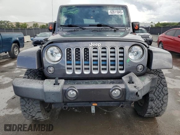 2016 Jeep Wrangler Unlimited 75th Anniversary with VIN 1C4BJWEG3GL216156, listed as a Copart auction lot 62611845 with 87,353 mi miles and Salvage title. Bid and sale history available at DreamBid. Image 5.
