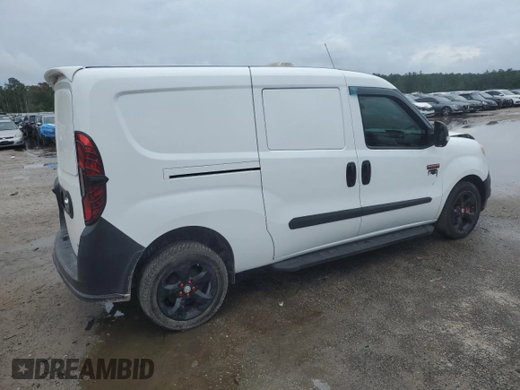 2019 Ram ProMaster City Cargo Tradesman with VIN ZFBHRFAB9K6M61891, listed as a Copart auction lot 56733985 with 81,763 mi miles and Salvage title. Bid and sale history available at DreamBid. Image 3.