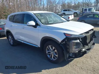 2019 Hyundai Santa Fe SE with VIN 5NMS2CAD5KH011357, listed as a IAAI auction lot 40918980 with 98,851 mi miles. Bid and sale history available at carsss.com. Image 1.