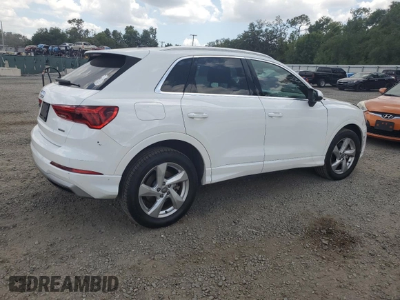 2020 Audi Q3 Premium with VIN WA1AECF32L1030604, listed as a Copart auction lot 57943755 with 61,261 mi miles and Non repairable. Bid and sale history available at DreamBid. Image 3.