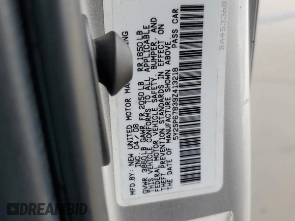 2009 Pontiac Vibe w/1SA with VIN 5Y2SP67839Z413218, listed as a Copart auction lot 70030564 with 125,817 mi miles and Salvage Title. Bid and sale history available at carsss.com. Image 14.