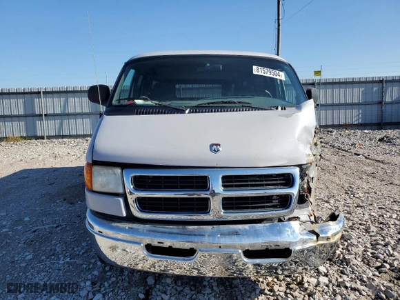 1999 Dodge Ram Wagon with VIN 2B5WB35Z0XK545405, listed as a Copart auction lot 81579504 with NaN miles and Salvage Title. Bid and sale history available at carsss.com. Image 5.