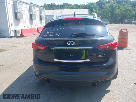 2014 Infiniti QX70 with VIN JN8CS1MW7EM410150, listed as a IAAI auction lot 39960321 with Not Provided miles and . Bid and sale history available at DreamBid. Image 16.