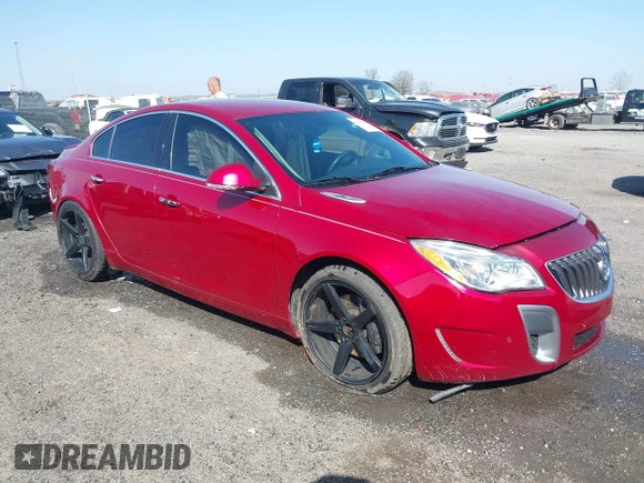 2014 Buick Regal GS with VIN 2G4GT5GX8E9233221, listed as a IAAI auction lot 41761732 with 130,609 mi miles. Bid and sale history available at carsss.com. Image 1.