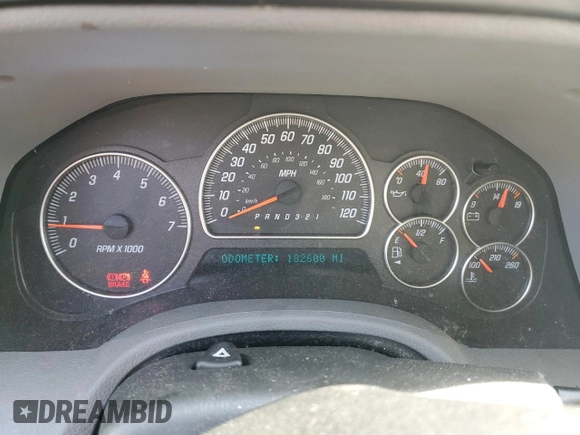 2007 GMC Envoy Denali with VIN 1GKET63M072110631, listed as a Copart auction lot 47081475 with 182,600 mi miles and Salvage Title. Bid and sale history available at carsss.com. Image 9.