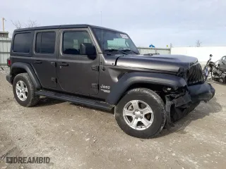 2018 Jeep Wrangler Unlimited Sport S with VIN 1C4HJXDG9JW135668, listed as a Copart auction lot 45113785 with 97,538 mi miles and Salvage Title. Bid and sale history available at carsss.com. Image 4.