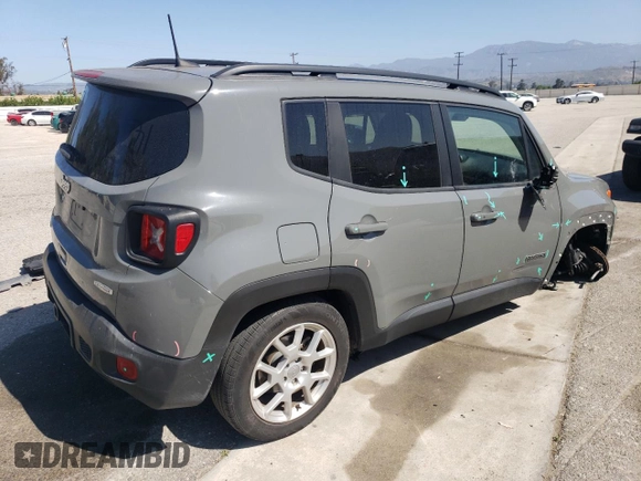 2021 Jeep Renegade Latitude with VIN ZACNJDBB5MPN15842, listed as a Copart auction lot 57616105 with 43,553 mi miles and Salvage title. Bid and sale history available at DreamBid. Image 3.