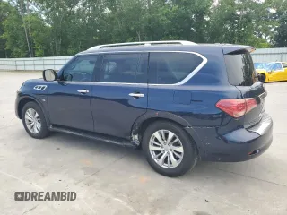2016 Infiniti QX80 with VIN JN8AZ2NF9G9610685, listed as a Copart auction lot 57154685 with 94,176 mi miles and Salvage title. Bid and sale history available at DreamBid. Image 2.