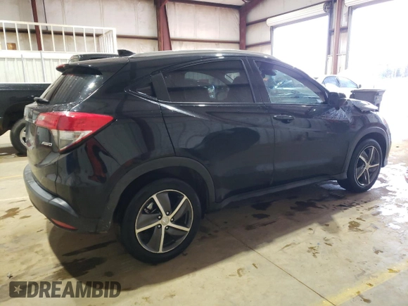 2022 Honda HR-V EX with VIN 3CZRU6H55NM710041, listed as a Copart auction lot 44987655 with 51,222 mi miles and Salvage Title. Bid and sale history available at carsss.com. Image 3.