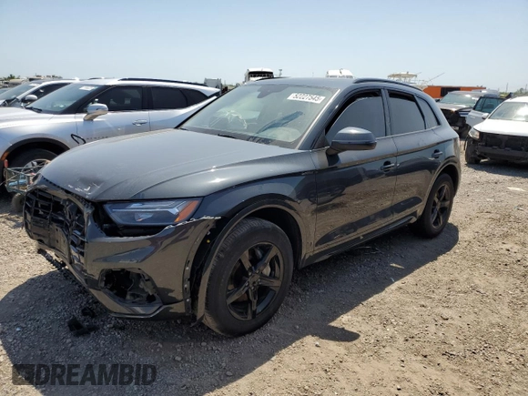 2021 Audi Q5 Premium with VIN WA1AAAFY2M2056417, listed as a Copart auction lot 52227545 with 58,931 mi miles and Salvage title. Bid and sale history available at DreamBid. Image 1.