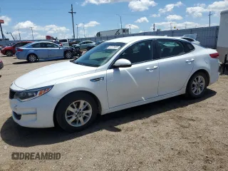 2018 Kia Optima LX z VIN 5XXGT4L38JG186552, wystawiony jako Copart lot #57171805 z przebiegiem 157 252 mil mil oraz Szkoda całkowita • Salvage title. Historia ofert i sprzedaży dostępna na DreamBid. Obrazek 1.