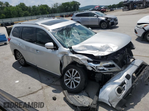 2016 Nissan Pathfinder SL with VIN 5N1AR2MN7GC604256, listed as a Copart auction lot 59204855 with 224,594 mi miles and Salvage title. Bid and sale history available at DreamBid. Image 4.