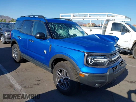 2025 Ford Bronco Sport Big Bend с VIN 3FMCR9BN7SRE51084, выставлен на аукционе IAAI как лот 42552249 с пробегом 4 198 миль миль и . История ставок и продаж доступна на DreamBid. Изображение 1.