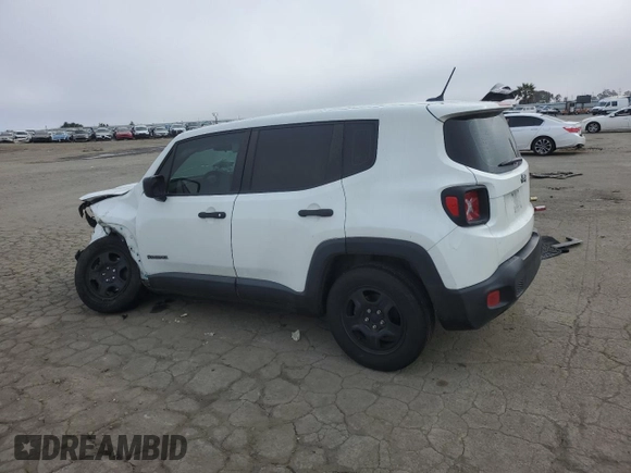 2017 Jeep Renegade Sport with VIN ZACCJAAB1HPG16988, listed as a Copart auction lot 46712195 with 109,260 mi miles and Salvage Title. Bid and sale history available at DreamBid. Image 2.