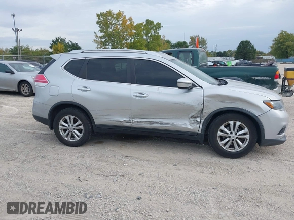 2016 Nissan Rogue SV with VIN KNMAT2MV8GP649804, listed as a IAAI auction lot 37808592 with 57,180 mi miles. Bid and sale history available at carsss.com. Image 13.