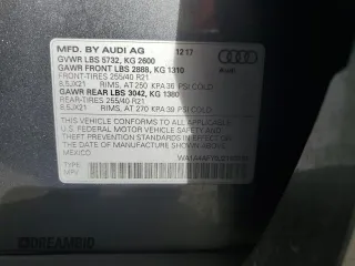 2018 Audi SQ5 Premium Plus with VIN WA1A4AFY0J2103351, listed as a Copart auction lot 78550614 with 58,657 mi miles and Salvage Title. Bid and sale history available at DreamBid. Image 12.