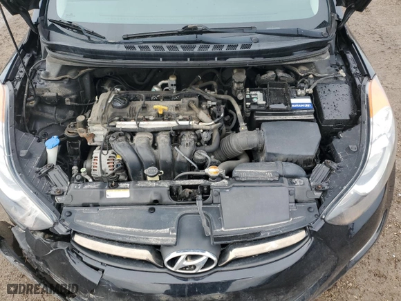 2012 Hyundai Elantra Limited with VIN 5NPDH4AE3CH144290, listed as a Copart auction lot 46850955 with 151,302 mi miles and Salvage Title. Bid and sale history available at carsss.com. Image 12.