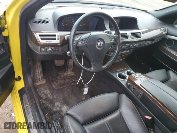2008 BMW 7 Series 750i with VIN WBAHL83598DT89674, listed as a Copart auction lot 80121224 with 176,601 mi miles and Salvage Title. Bid and sale history available at DreamBid. Image 8.