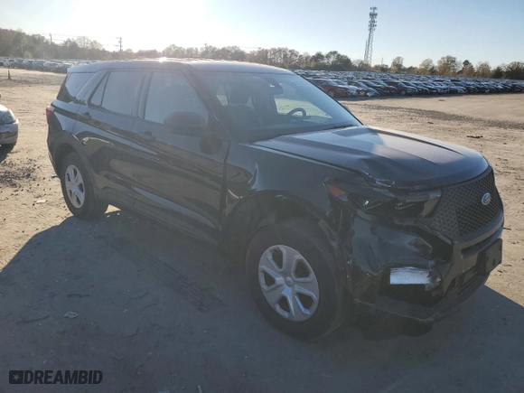 2020 Ford Police Interceptor Utility with VIN 1FM5K8ABXLGA96855, listed as a Copart auction lot 80433274 with 38,922 mi miles and Salvage Title. Bid and sale history available at carsss.com. Image 4.