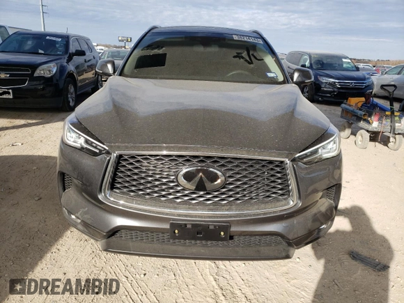 2022 Infiniti QX50 LUXE with VIN 3PCAJ5BA2NF118208, listed as a Copart auction lot 38214143 with 5,529 mi miles. Bid and sale history available at carsss.com. Image 5.