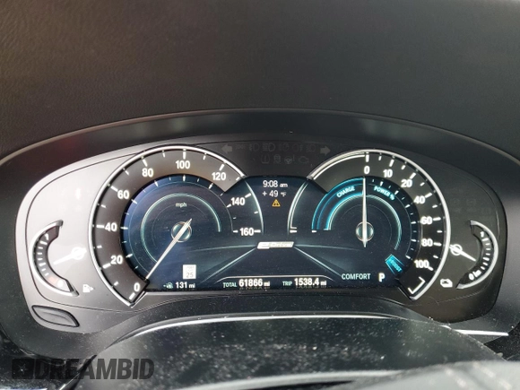 2019 BMW 5 Series 530e with VIN WBAJA9C51KB398689, listed as a Copart auction lot 45586425 with 61,866 mi miles and Salvage title. Bid and sale history available at DreamBid. Image 9.