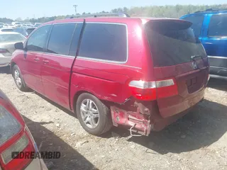 2005 Honda Odyssey EX-L with VIN 5FNRL38755B118345, listed as a IAAI auction lot 41806386 with 247,502 mi miles. Bid and sale history available at carsss.com. Image 3.