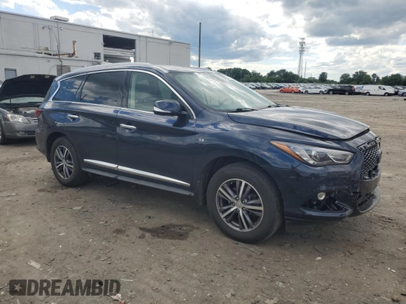 2019 Infiniti QX60 Luxe z VIN 5N1DL0MMXKC503487, wystawiony jako Copart lot #57797785 z przebiegiem 94 109 mil mil oraz Szkoda całkowita • Salvage title. Historia ofert i sprzedaży dostępna na DreamBid. Obrazek 4.