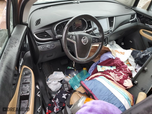 2017 Buick Encore Premium with VIN KL4CJDSB0HB121878, listed as a Copart auction lot 46696375 with 0 mi miles and Salvage Title. Bid and sale history available at carsss.com. Image 8.