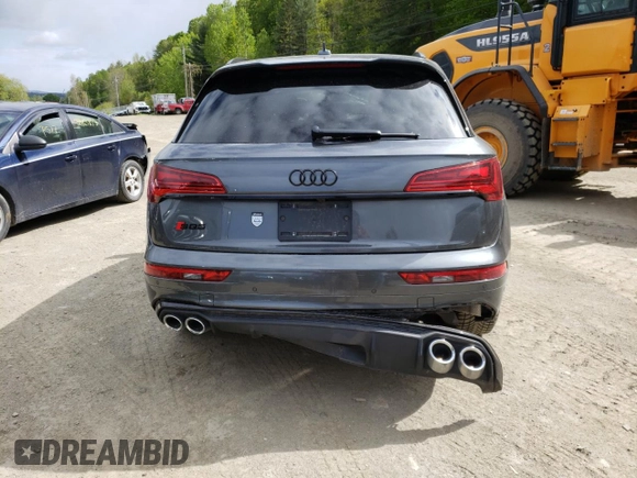 2022 Audi SQ5 Premium Plus with VIN WA1B4AFY6N2029833, listed as a Copart auction lot 52646383 with 11,460 mi miles. Bid and sale history available at carsss.com. Image 6.