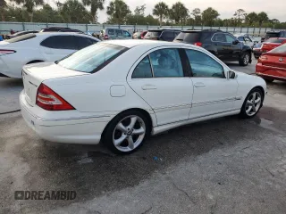 2005 Mercedes-Benz C with VIN WDBRF40J95F663026, listed as a Copart auction lot 53573595 with Not Provided miles and Salvage Title. Bid and sale history available at DreamBid. Image 3.