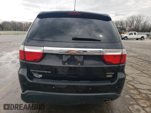 2012 Dodge Durango Crew with VIN 1C4RDJDG3CC158683, listed as a Copart auction lot 49988005 with 172,748 mi miles and Salvage Title. Bid and sale history available at DreamBid. Image 6.